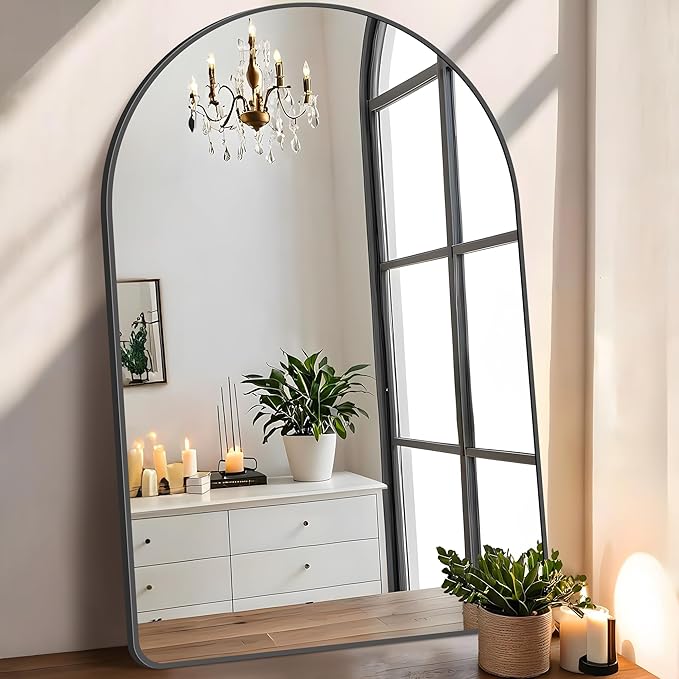 FORBATH Arched Mirror 30x48 Inch, Hanging or Leaning Against Wall by FORBATH