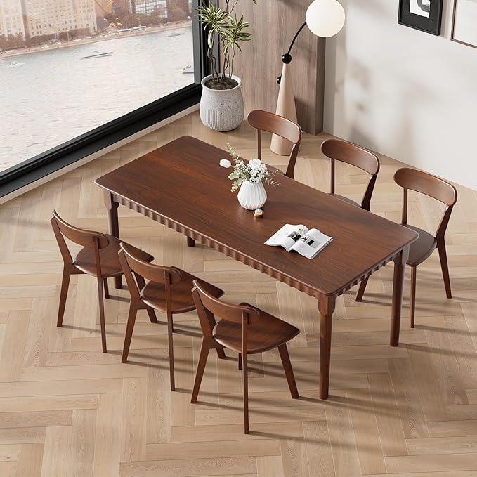 70.8 Inch Solid Wood Dining Table - Image 2