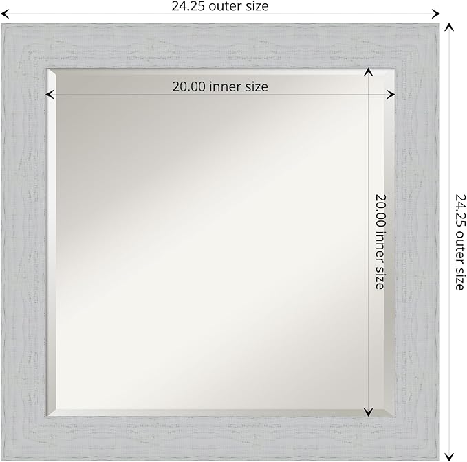 Amanti Art White Bathroom Mirror - Image 4