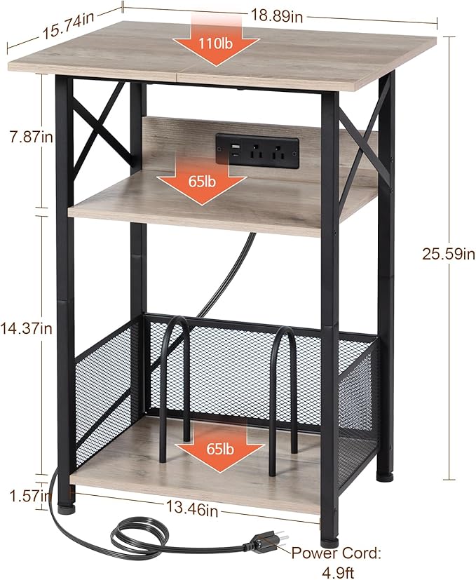AMHANCIBLE Record Player Stand - Image 3