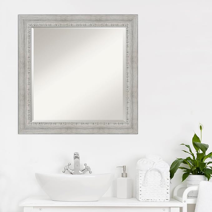 Amanti Art White Bathroom Mirror - Image 6