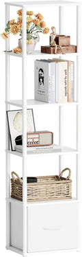 6-Tier Bookshelf with Drawer, Narrow Bookshelves Organizer, Floor Standing by Unknown