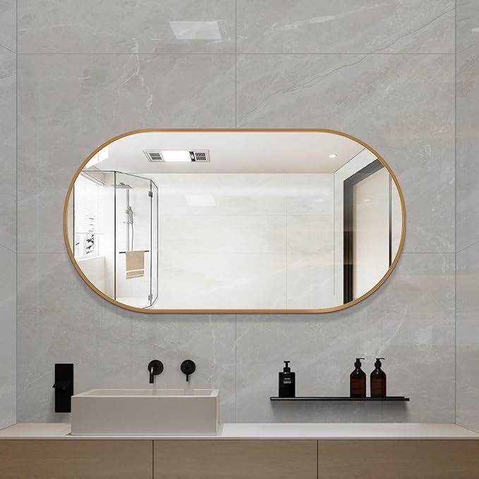 LAIYA 36x22inch Oval Wall Bathroom Mirror - Image 2