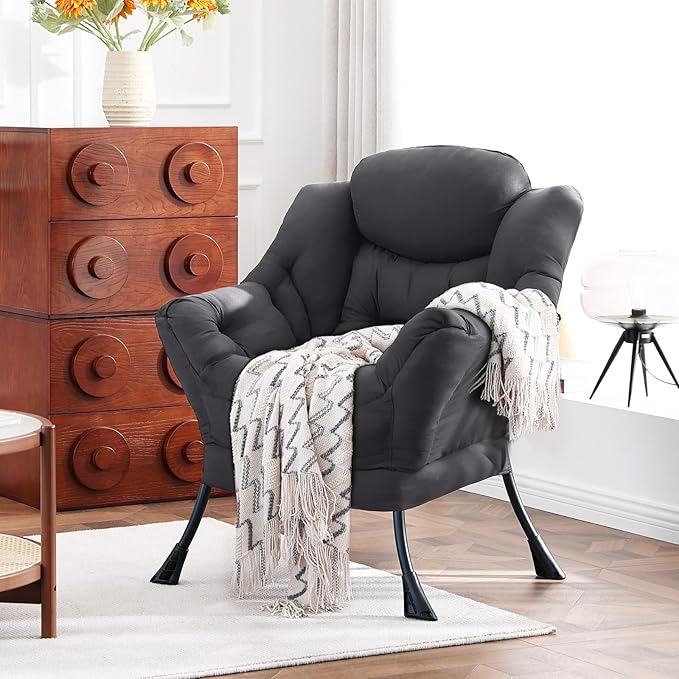 Lazy Chair, Reading Armchair, Large Modern Lounge Accent Chair, Leisure Sofa - Image 9