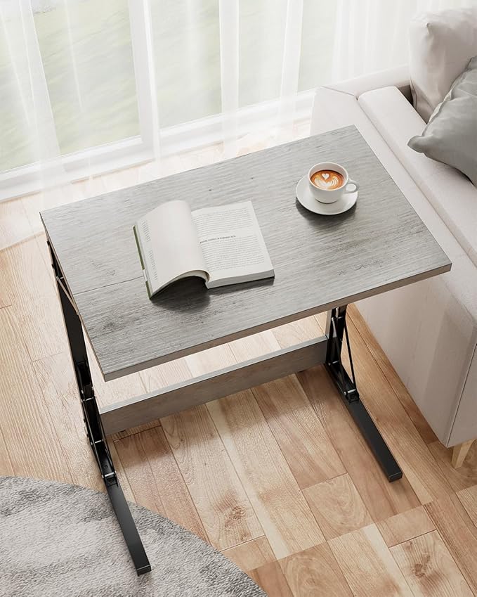 Tatub 24" Wide Folding C-Shaped End Table, Small Side Desk - Image 5