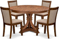 F7MZ5-50N-04 5-Pc Dining Table Set Includes a Pedestal Dinner Table and 4 Light by LuxebyEastWestFurniture