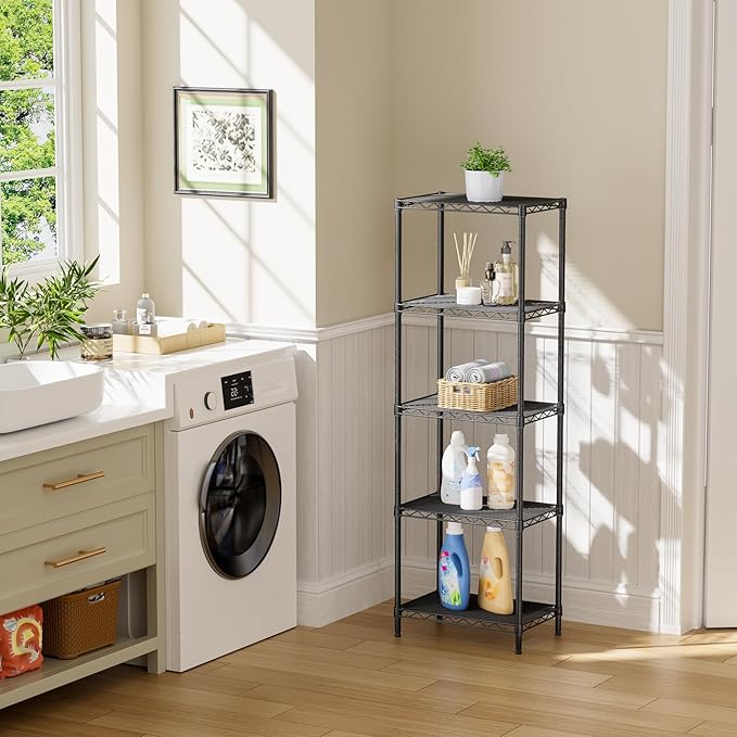 SINGAYE 5 Tier Shelf Wire Shelving Adjustable Storage Shelves Rack Standing - Image 2