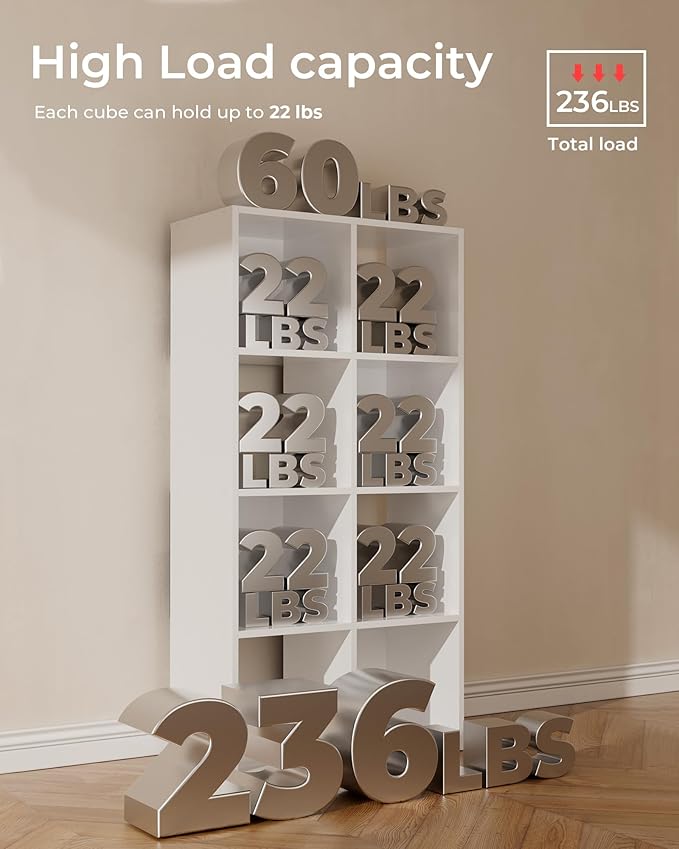 GTPLAYER 8-Cube Storage Organizer, Fits 11" Bins, Vertical or Horizontal Use - Image 5