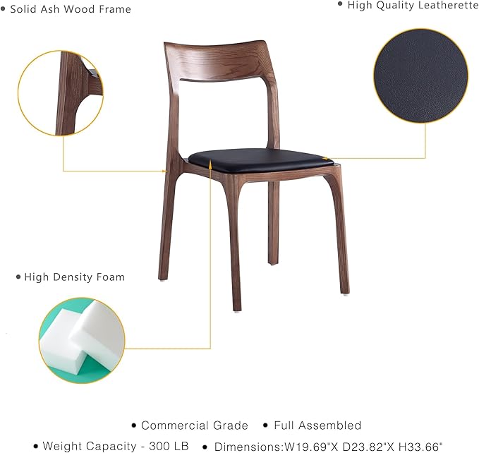 Manhattan Comfort Moderno Stackable Dining Chairs - Image 4