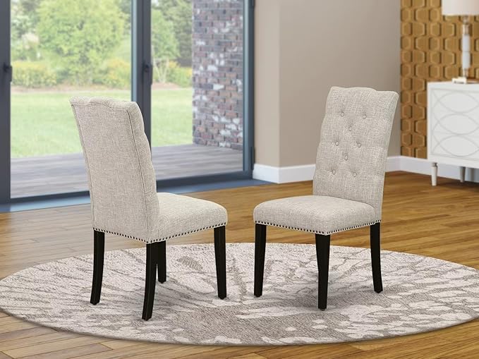 East West Furniture ELP6T35 Elsa Parson Dining Room Chairs - Image 2