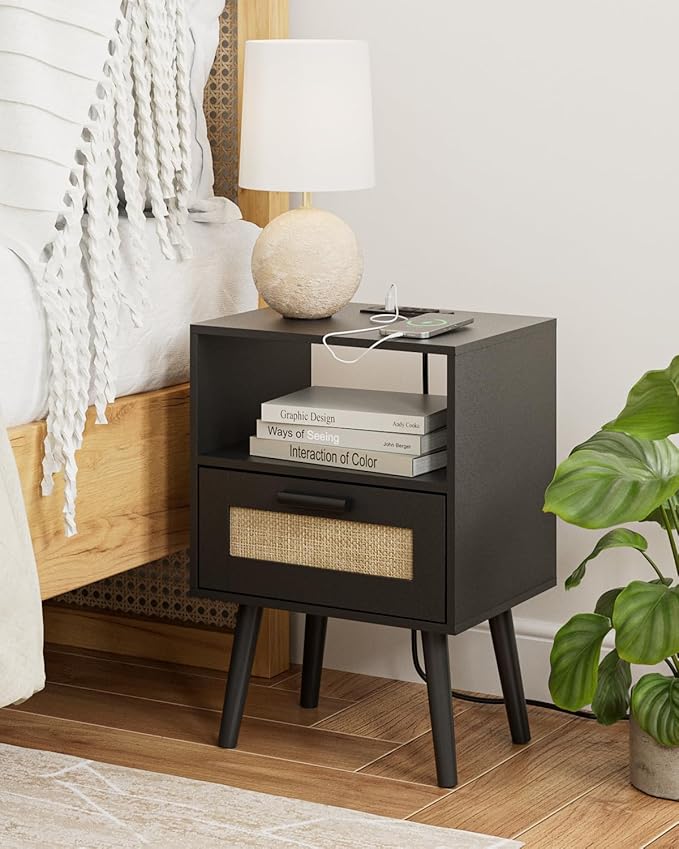 Bedroom Nightstands Wooden Night Stands - Image 3