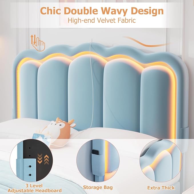 Full Upholstered LED Bed Frame - Image 6