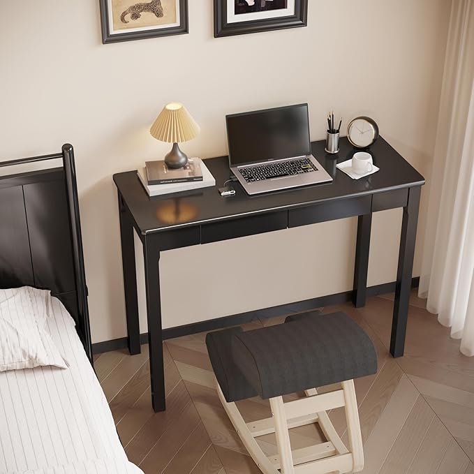 Solid Wood Desk with Drawers - Image 6