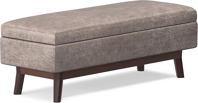 SIMPLIHOME Owen 48 inch Wide Mid Century Modern Rectangle Rectangular Storage by SimpliHome