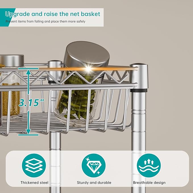 SINGAYE 6 Tier Shelf Adjustable Storage Shelves Rack Standing Units - Image 5