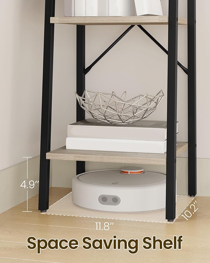 Ladder Shelf, Bookshelf Bookcase, Freestanding Corner Storage Shelve - Image 7