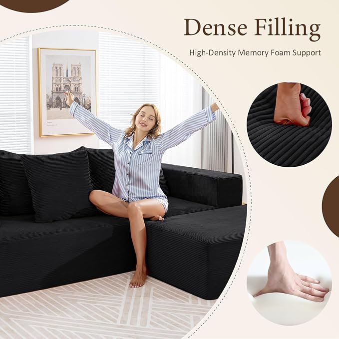 INGEROOM 108" Cloud Sectional Couch - Image 3