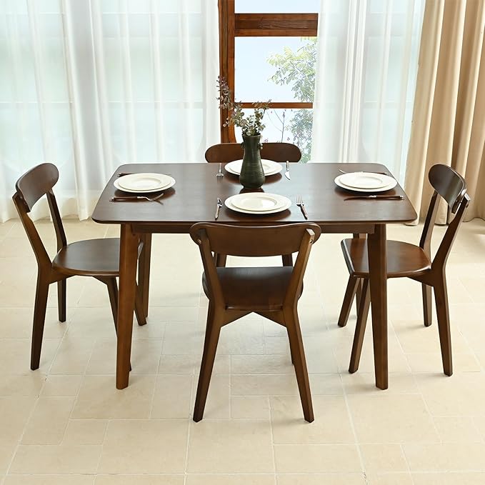 DELAVIN Soild Wood Dining Chairs Set of 4, Oak Wood Kitchen Chairs, Dining Room - Image 2