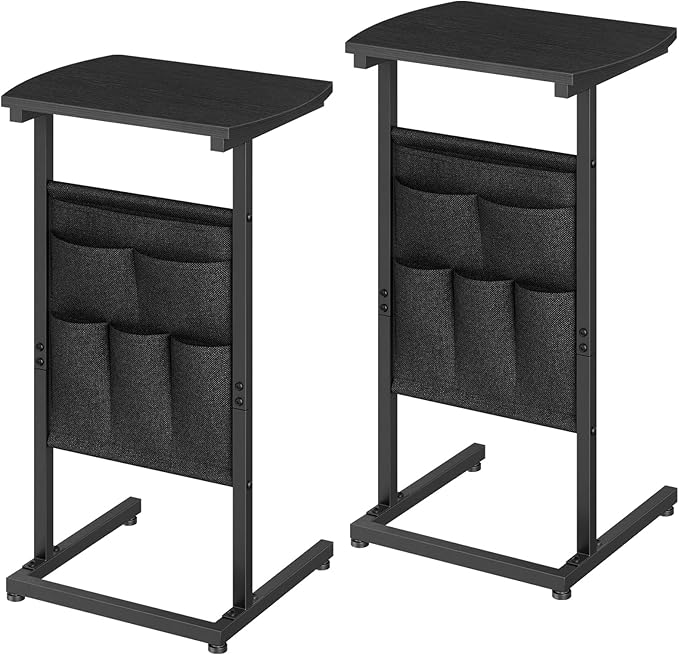 HOOBRO C Shaped End Table Set of 2, Small Side Table by HOOBRO