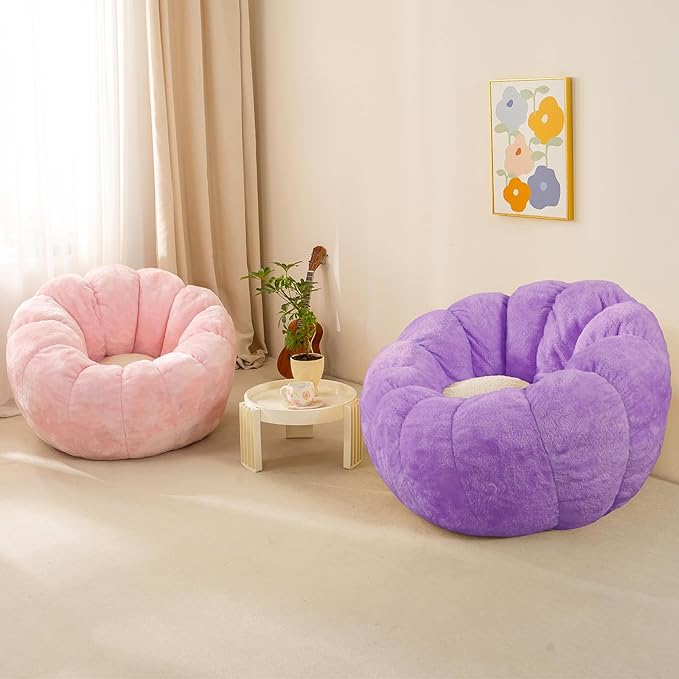 Pumpkin Bean Bag Sofa Chair for Adult, Beanbag Couch - Image 9