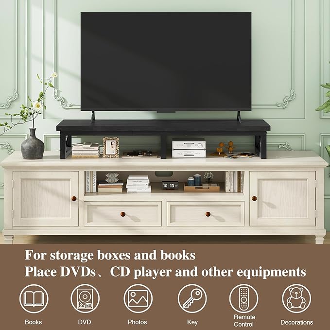 IBUYKE 45" Large TV Riser for 32-60 inch TV, Tabletop Short TV Stand - Image 7