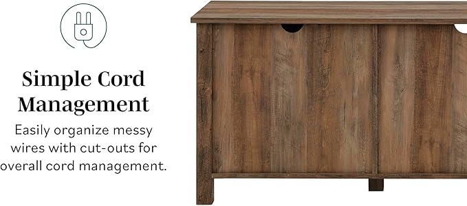 Walker Edison Portsmouth Classic 2 Glass Door TV Stand - Image 5