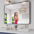 Koonmi Metal Framed Bathroom Mirror, High-Definition Tempered Glass Bathroom by KOONMI