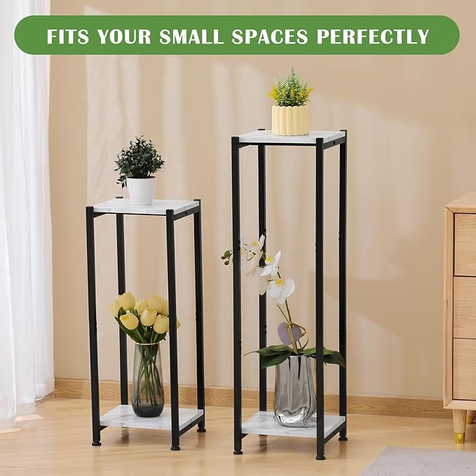 Tall Plant Stand Indoor, 31 Inch Plant Stands, 2 Tier Metal Plant Stand - Image 6
