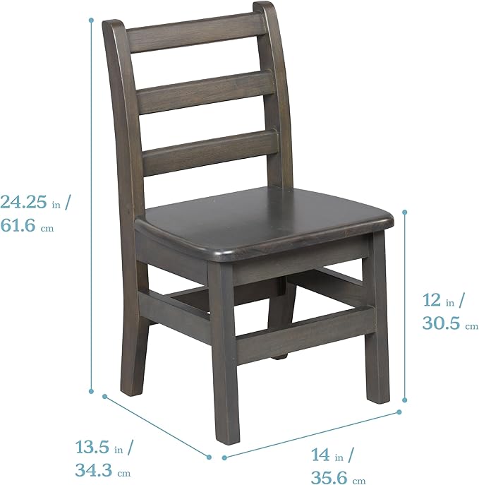 ECR4Kids 24in x 48in Rectangular Hardwood Table and Chair Set, 12in Seat Height - Image 3