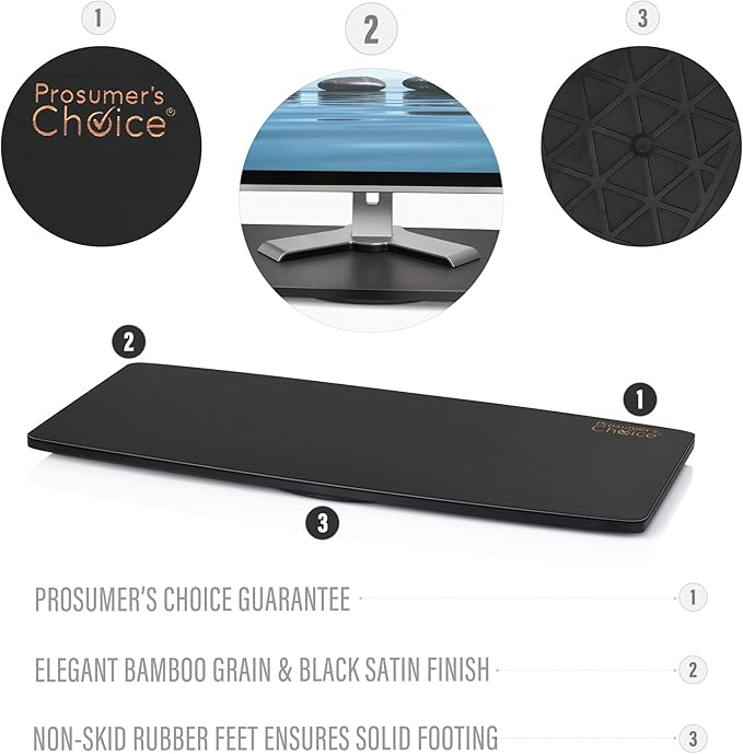 Prosumer's Choice Natural Bamboo TV Swivel Stand - Image 6