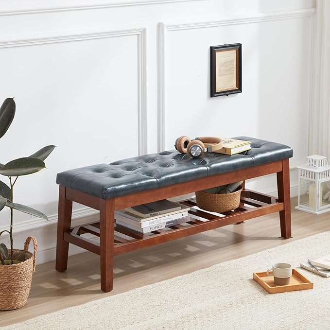 Upholstered Shoe Bench Entryway Bench - Image 7