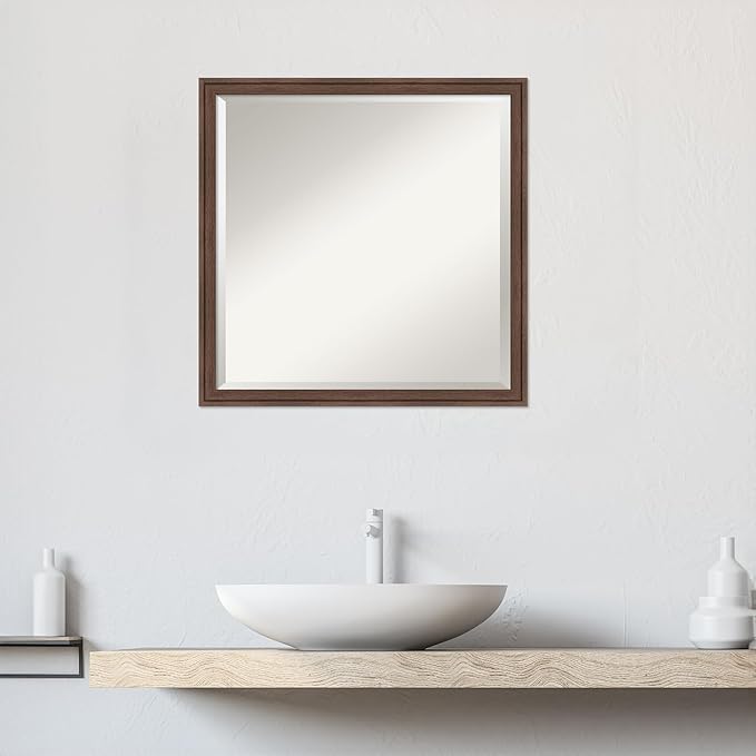Amanti Art Brown Bathroom Mirror - Image 6