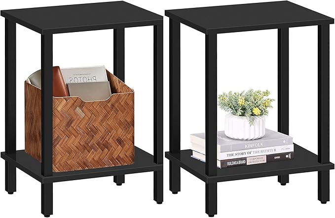 TUTOTAK End Table, Side Table, Nightstand, 2-Tier Storage Shelf, Sofa Table by WelcometotheTUTOTAKHome