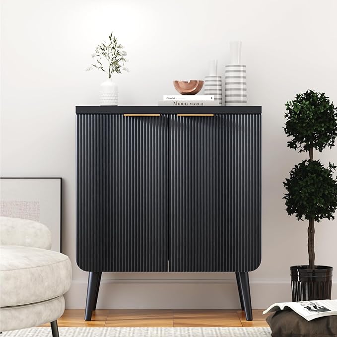 Fluted Buffet Cabinet – Modern Wood Sideboard by FONTOI