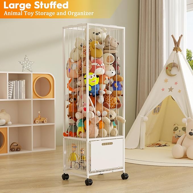 Bukfen Metal Stuffed Animal Storage Zoo Extra Large Stuffed Animal Holder Space - Image 8