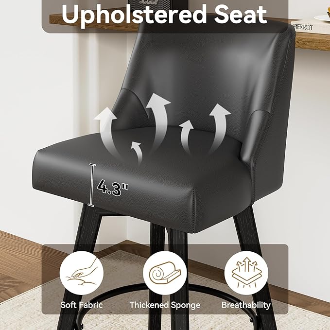 26.8 Inch Counter Height Bar Stools - Image 3