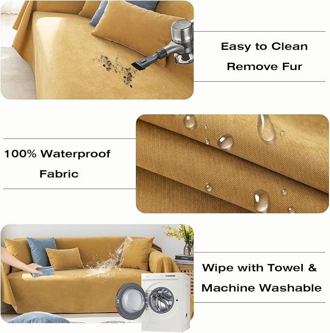 STACYPIK Waterproof Ginger Couch Cover - Image 3