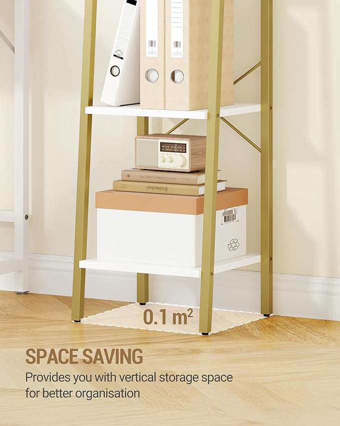 Ladder Shelf, Bookshelf Bookcase, Freestanding Corner Storage Shelve - Image 3