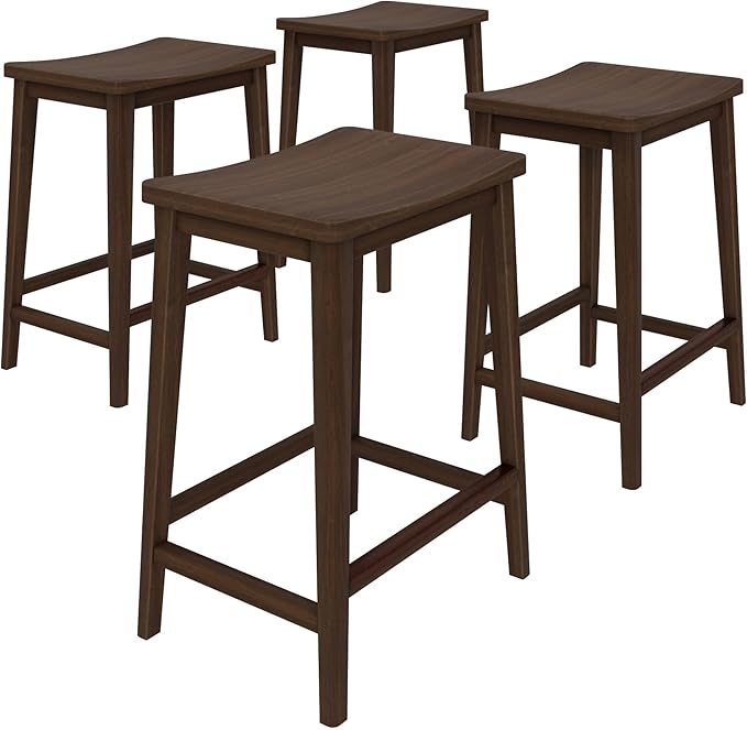 Plank+Beam Smythe Counter Stool, Sturdy Wood Modern Kitchen Counter Height Stool - Image 4