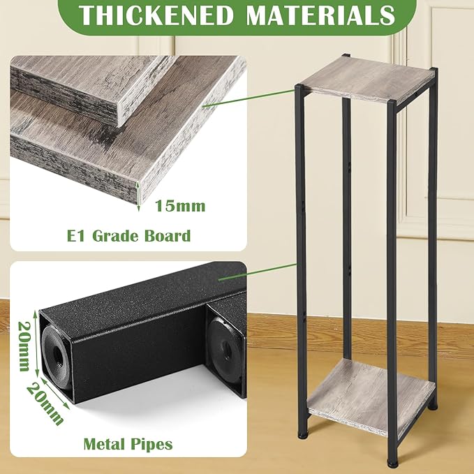 Extra Tall Plant Stand Indoor, 40 Inch Plant Stands, 2 Tier Metal Plant Stand - Image 2