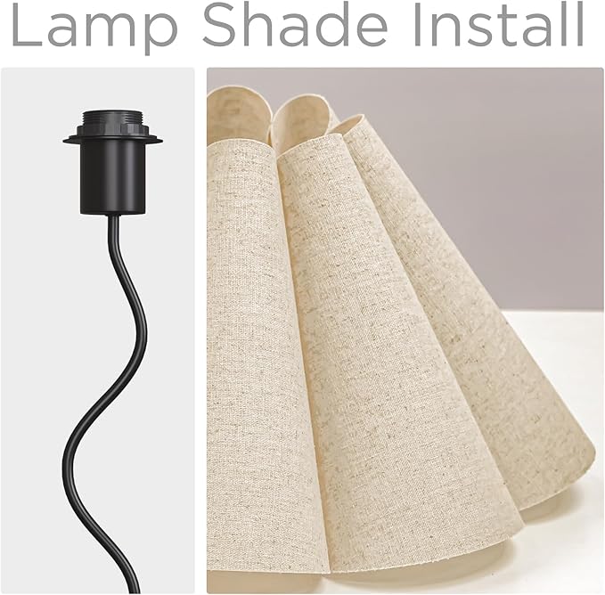 KUNJOULAM Small Table Lamp, Bedside Nightstand Lamp - Image 4