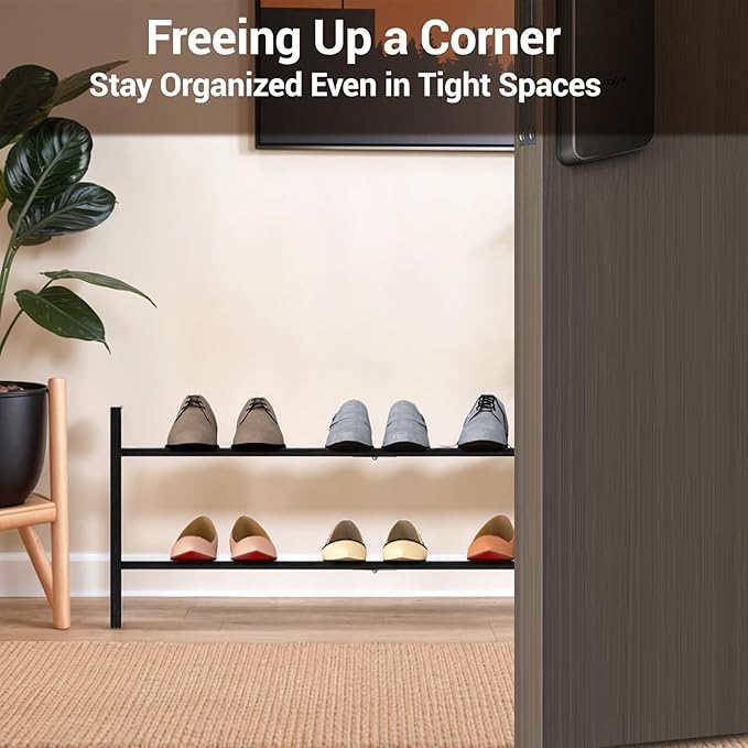 Haddockway Bamboo Shoe Rack for Closet, Free Standing Shoe Organizer - Image 6