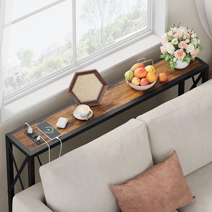 41.8" Console Table, Narrow Behind The Couch Table - Image 6