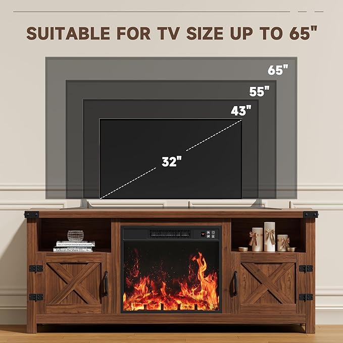 YESHOMY Fireplace TV Stand - Image 6