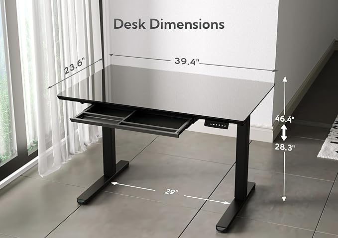 INNOVAR Glass Standing Desk - Image 3