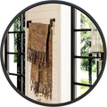 Growsun 28'' Black Round Mirror by Growsun