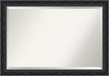 Amanti Art Bathroom Mirror for Over Sink, 29x41 Filigree Gloss Black Rectangle by AmantiArt