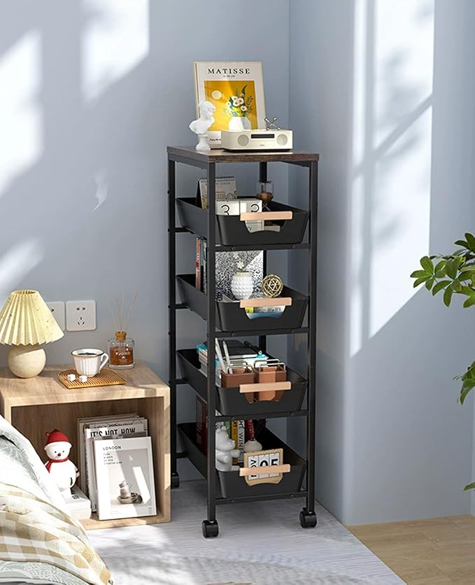 Aupekro 5-Tier Rolling Storage Cart - Image 7