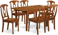 East West Furniture PSNA7-SBR-W 7 Piece Kitchen Table Set Consist of a by EastWestFurniture