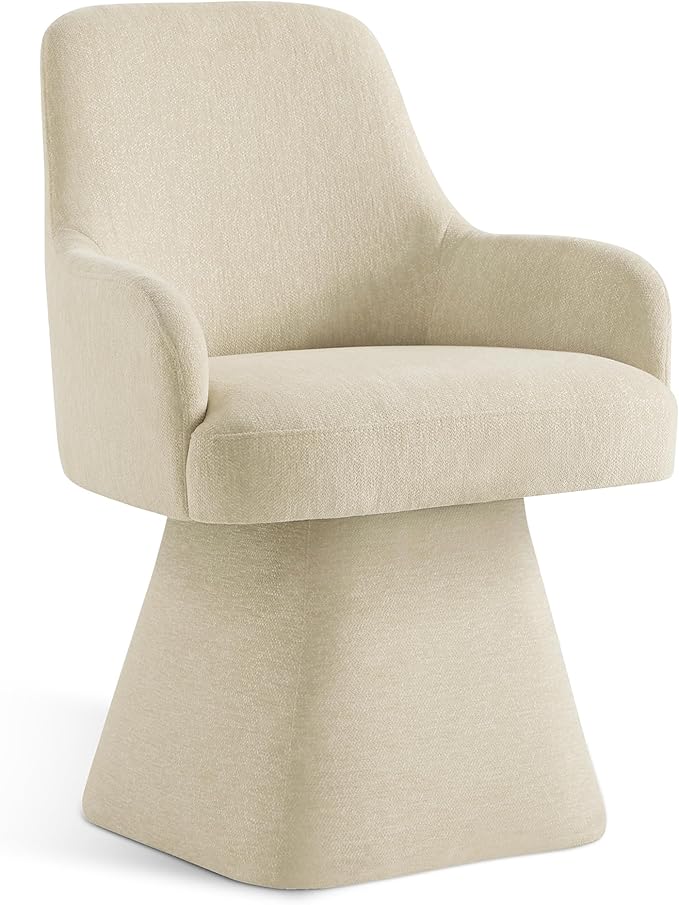 Swivel Dining Chair Set of 1, Mid Century Modern Chair Fabric Upholstered by Kislot